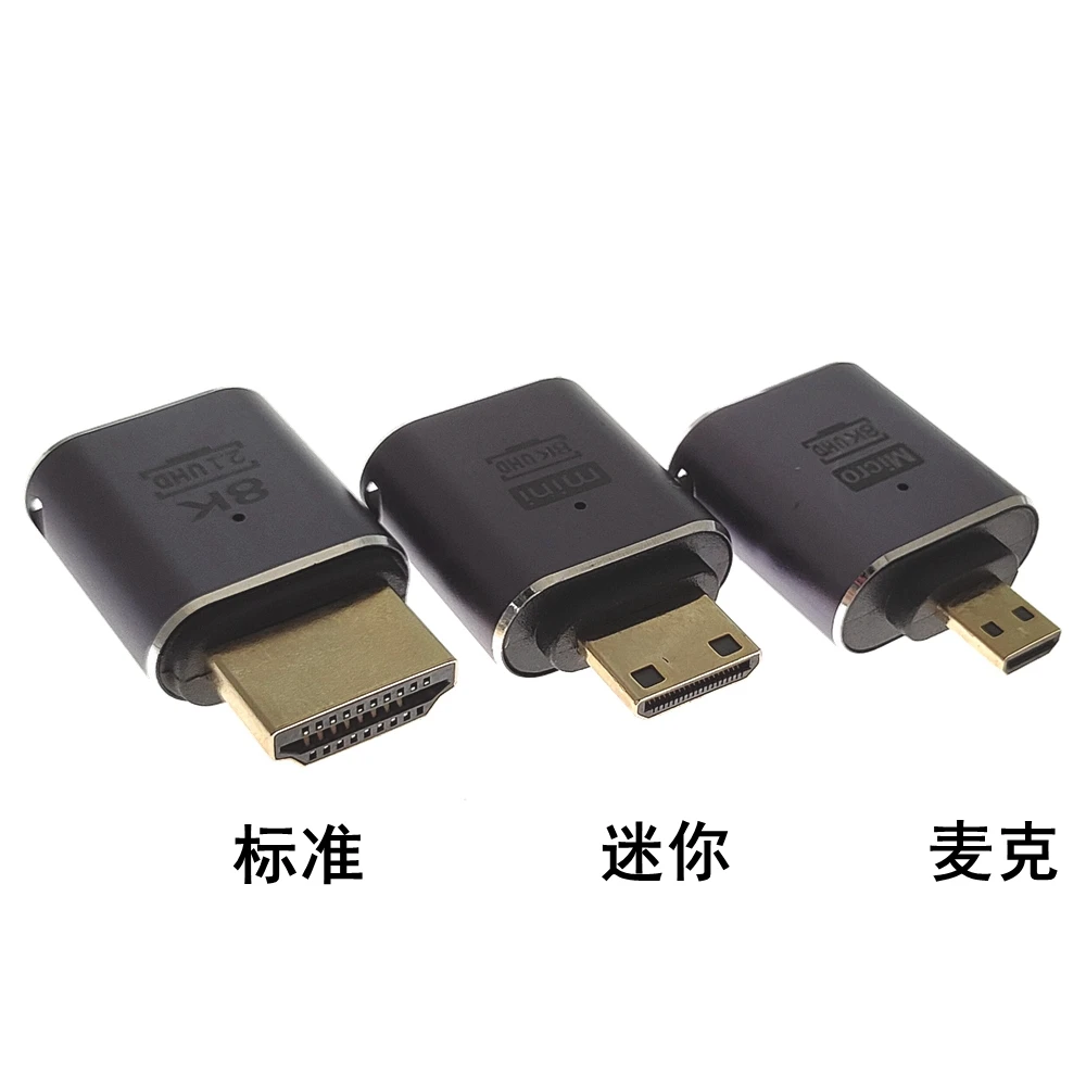 Connecteur HDMI 600 vers Mini mâle, coude à 90 degrés, convertisseur étendu 8K, interface, mini caméra reflex haute définition à objectif unique