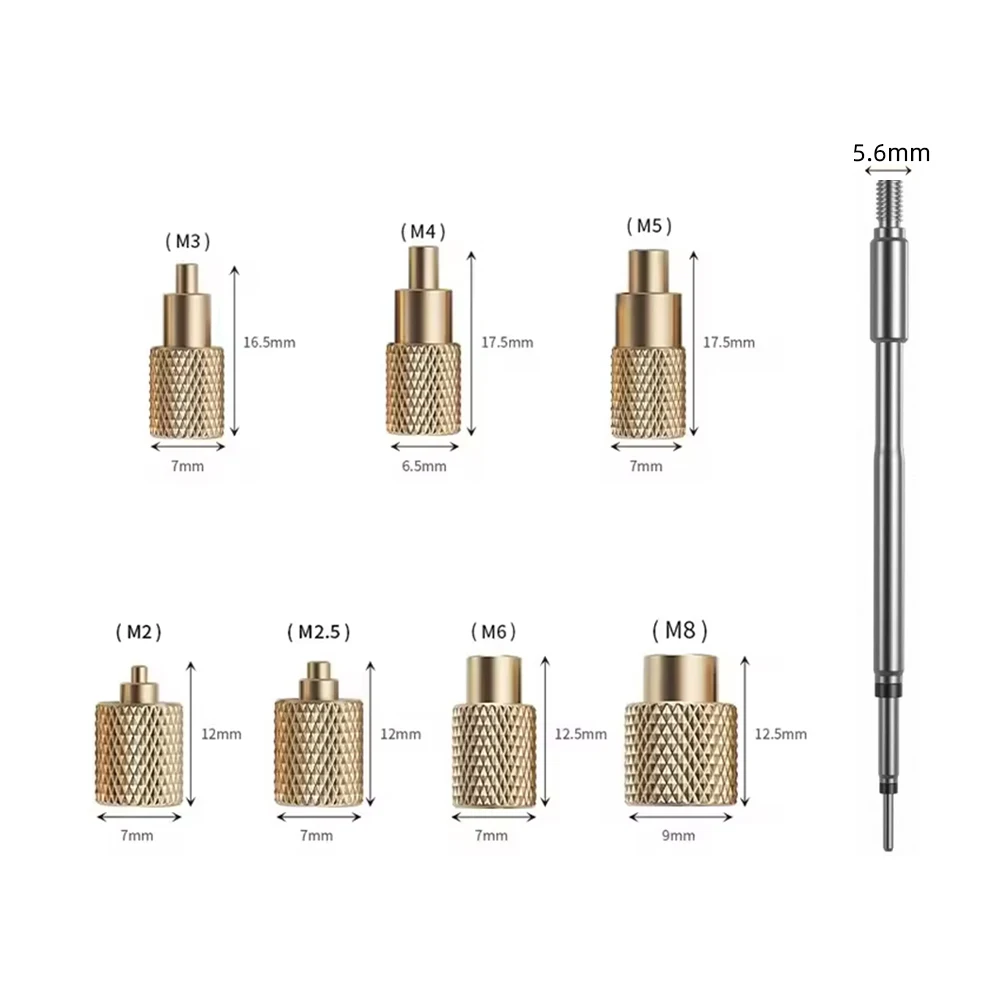 FNIRSI HS02A 3D Hot Melt Moer Afdrukken Gespecialiseerde Soldeerbout Interne Draad Drukkop Ingebedde Moer Inbrengen Kit - afbeelding 2
