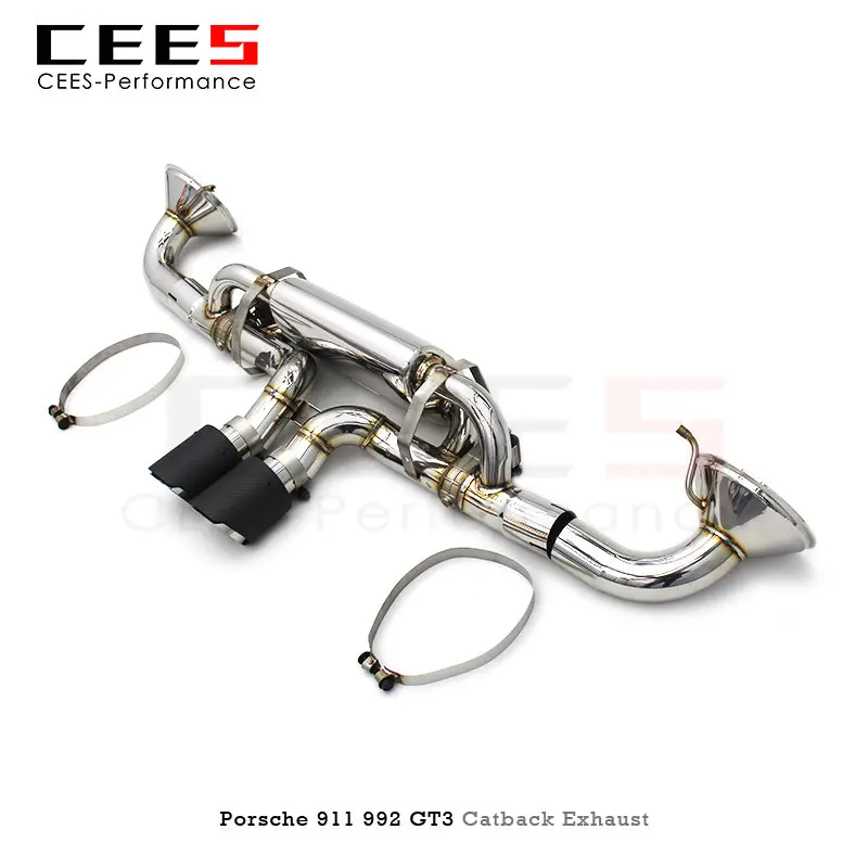 CEES Muffler Exhaust System for Porsche 911 992 GT3 4.0 2017-2023 Performance Stainless Steel Exhaust Pipe Car Exhaust System