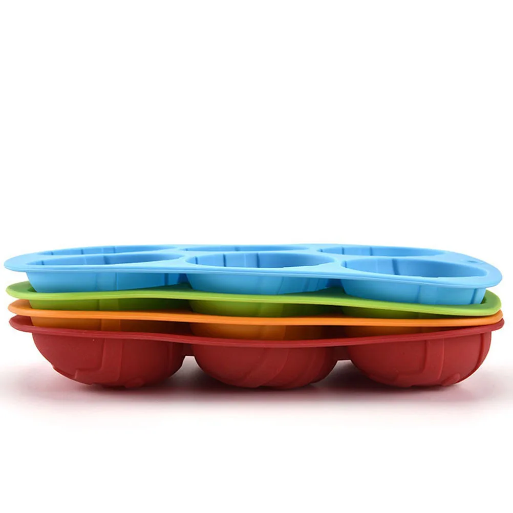 

6-Egg Cupcake Mold Easter Egg Design Food-Grade Silicone Bakeware Heat Resistant Orange Easter Egg Cake Cake Molds