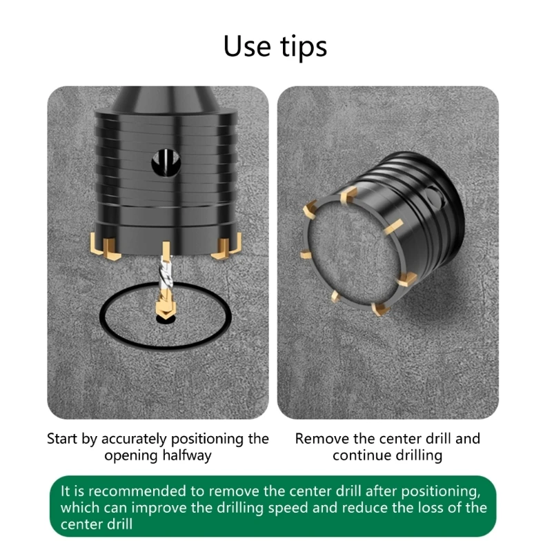 Concrete Cement Stone 30mm-70mm Wall Hole Drills Bit with Round Shaft Drop Shipping