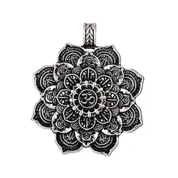 4 Styles DIY Handmade Viking Mandala Lotus Flower Pendants for Necklace Designer Charms For Jewelry Making Findings