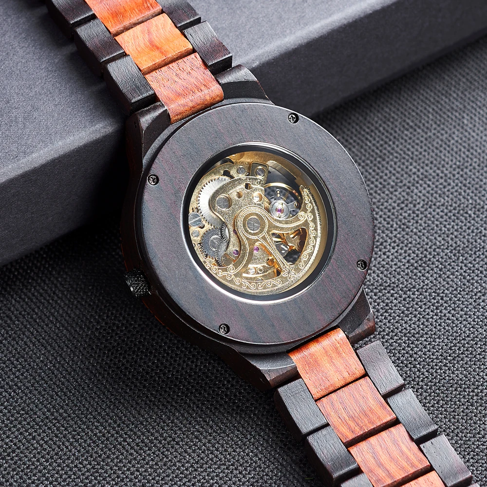 Mechanical Watches Automatic Man Watch For Men reloj hombre Luxury Male Wristwatch Wrist Timepieces Custom Wood Watch BOBOBIRD