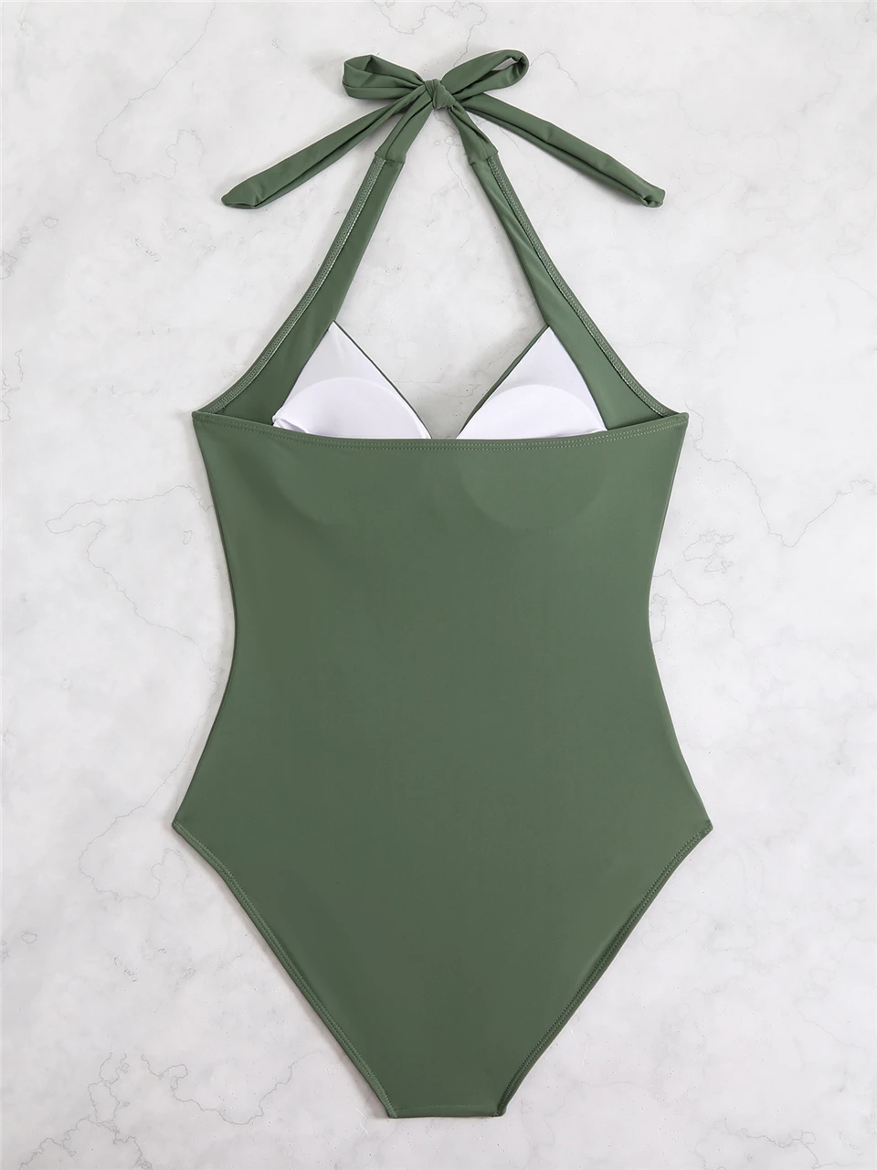 One Piece Solid Swimsuit Women 2026 Plain Ruched Swimwear Slim V Neck Bodysuit Female Bathers Bathing Swimming Swim Beach Summer