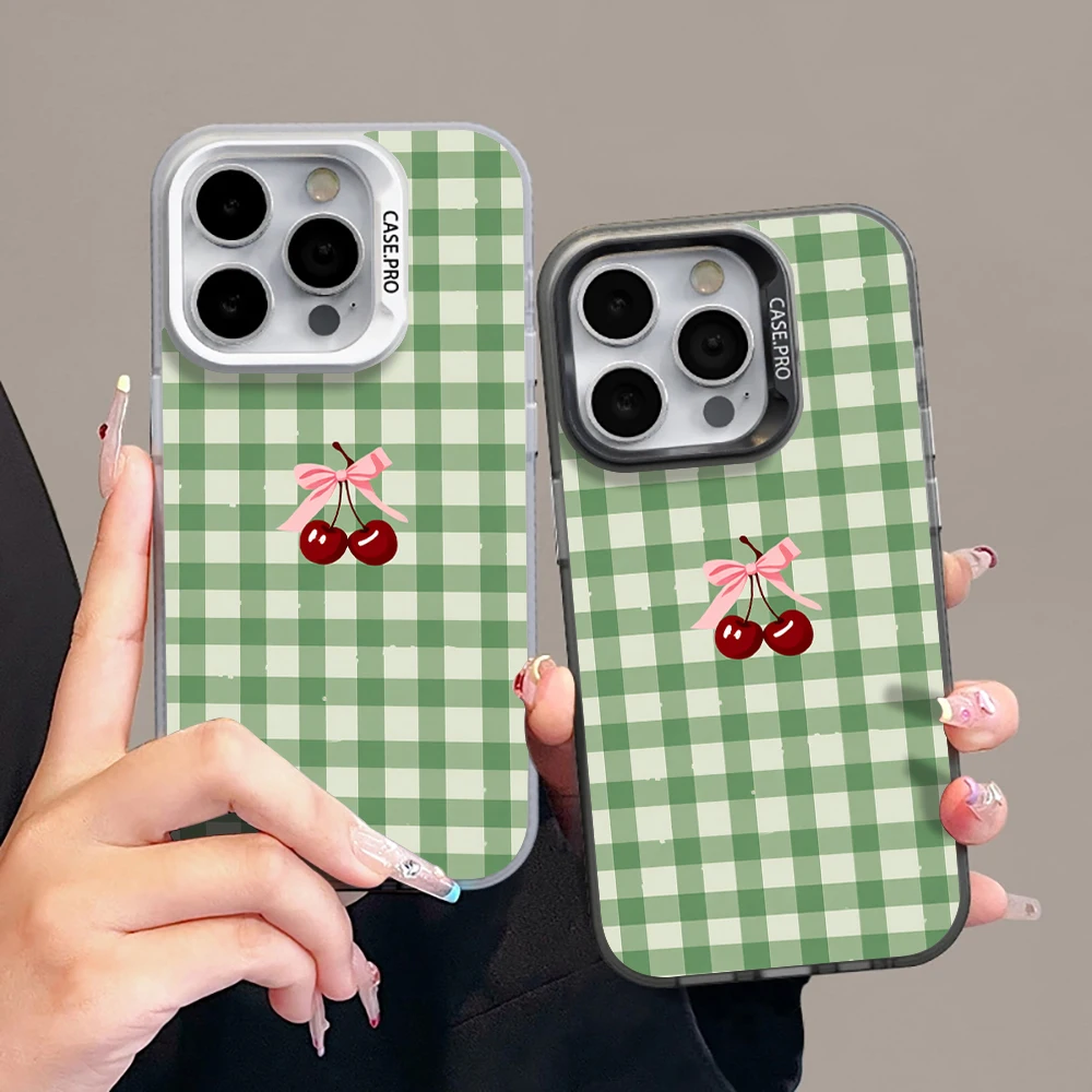 Ins Green Plaid Fun…