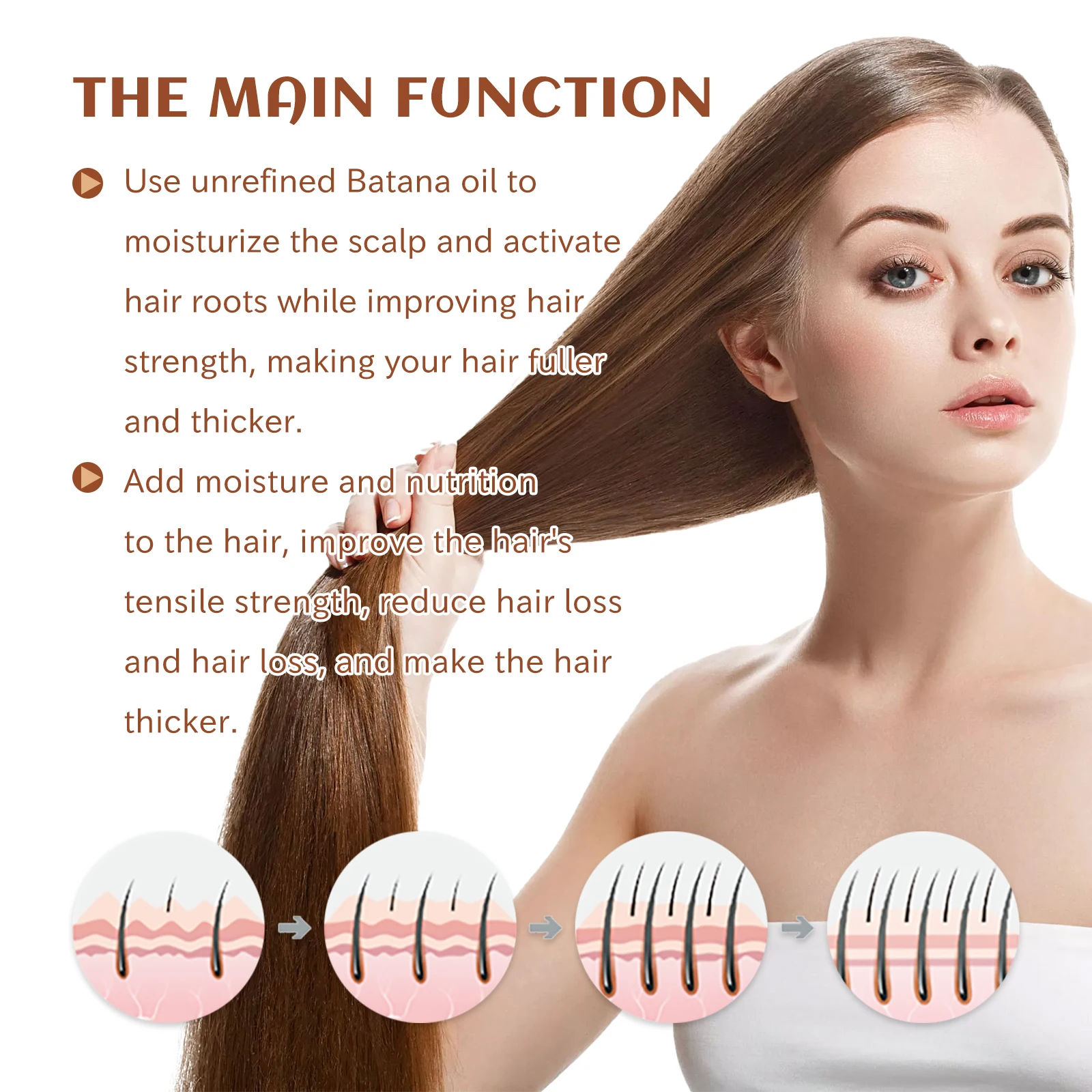 2/4pcs 120ml Batana Oil Conditioner Moisturising and Hydrating Hair Mask Improve dry, frizzy, soft and fluffy Hair Care Products image 4