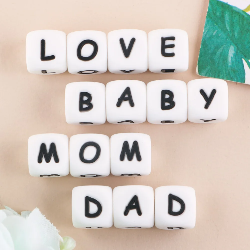 50pcs אותיות סיליקון 50pcs 12 מ