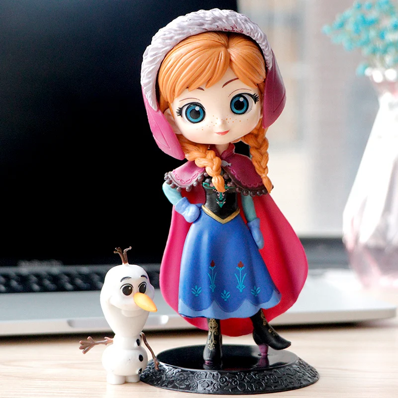 Princess Q Elsa Anna Figures PVC Model Doll Action Collection Figurine Toy for children gift desktop ornament view 3