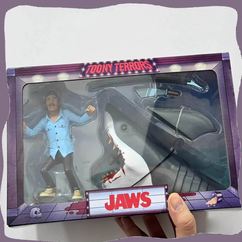 

In Stock Neca Jaws Toony Terrors Jaws And Quint Shark Cosplay Anime Action Figures Collectable Model Toys Dolls Gifts