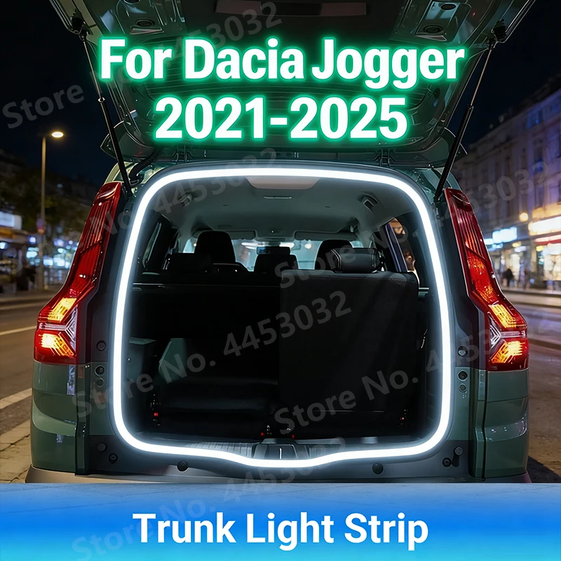 4M Car Trunk Light Strip For Dacia Jogger 2021-2025 LED Bright Auto-Sensing Interior Flexible Atmosphere Light 12V