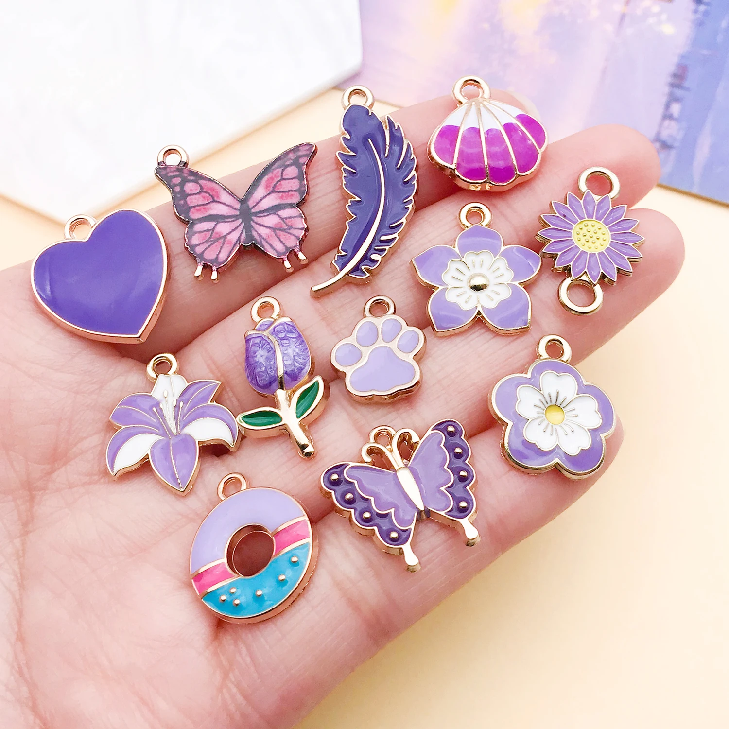 10/20pcs Enamel Charms Alloy Various Styles Pendants For DIY Bracelets Necklaces Earrings Jewelry Making Accessories Supplies image 2