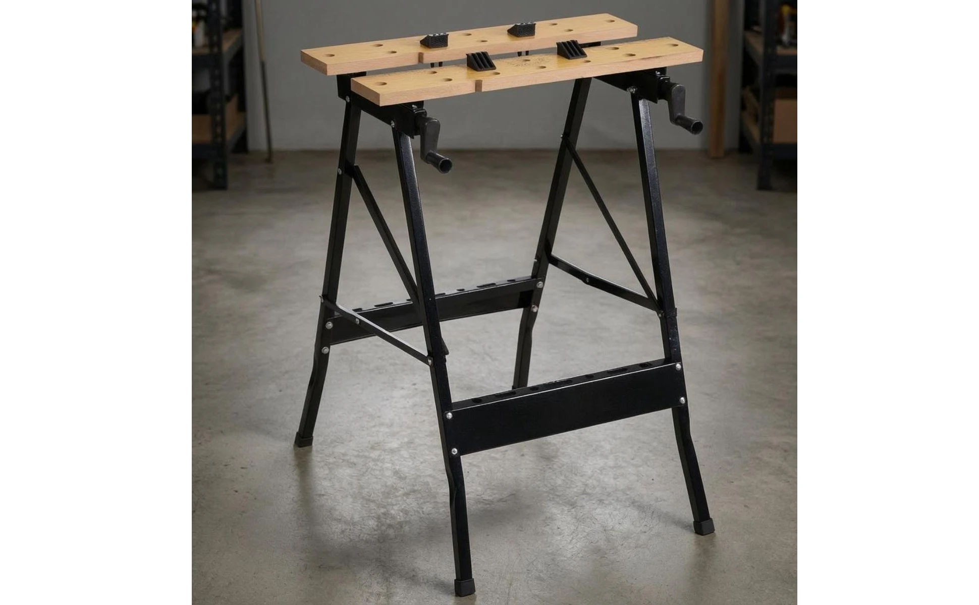 Folding Workbench Foldable Portable Workbench Folding Work Table Metal Frame Shop Gear Adjustable Opening for Woodworking