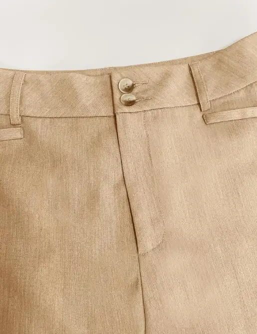 Women Trousers Straight Leg Casual Pants Women's Stretch High Waist Smoke Pipe Pants Professional Style Small Tapered Long Pants