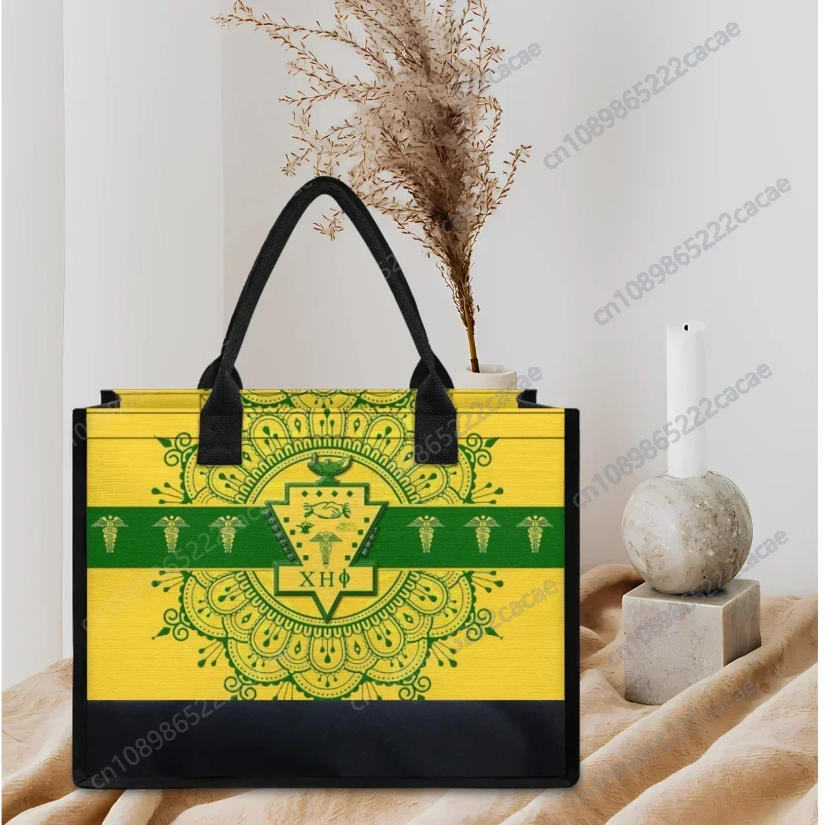 Tote Bags for Women Chi Eta Phi Sorority Print Utility Handle Shoulder Bag Party Wedding Commuting Elegant Girls Clutch Gift New