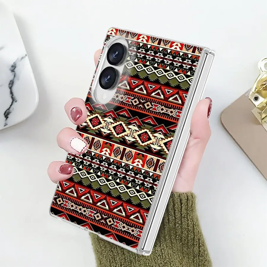 Bohemian Style Case for Samsung Galaxy Z Fold 8 PC Hard Luxury ZFold8 ZFold 8 Phone Funda