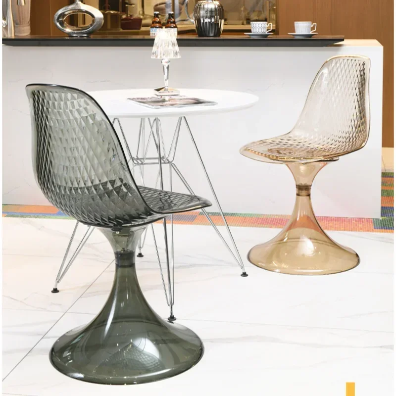 

Nordic Creative Design Acrylic Back Dining Chair Light Luxury Living Room Home Furniture Sillas Para Comedor Dining Room Chairs