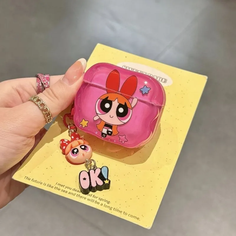 Dopamine Star Powerpuff Girls for AirPods 4 Generation Apple حقيبة سماعة الأذن حافظة بطاقات شخصية إبداعية حافظة واقية kawaii #3