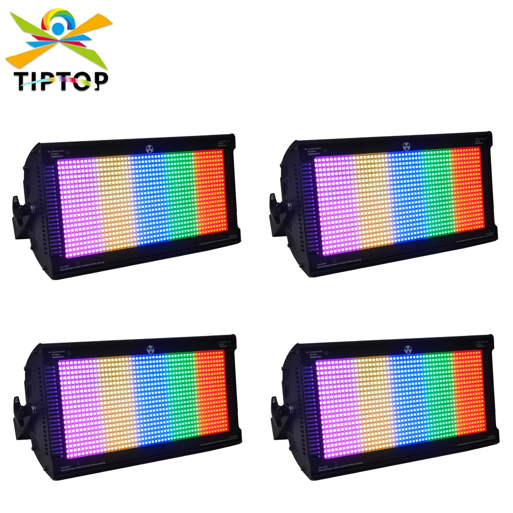 

Цветной RGB Стробоскоп TIPTOP для вечерние НКИ, супер яркие пиксельные светодиодсветодиодный профессиональные вспышки для комнаты, диджея, сценического танца, 4 упаковки