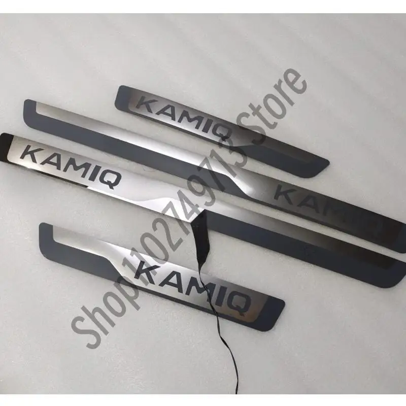 for Skoda KAMIQ 2018 2019 -2022 Car-styling Stainless Steel Scuff Plate/Door Sill Door Sill Scuff Plate Welcome Pedal