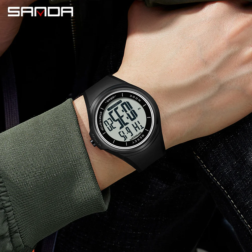 SANDA Fashion Simple Sport Watches Men Military Digital Watch Alarm Clock Shock Resistant Waterproof Relogio Masculino 2131