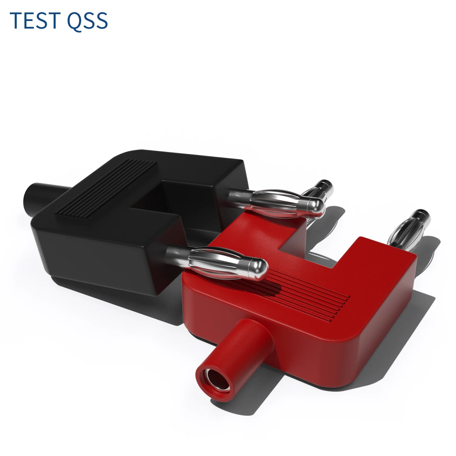 

QSS 2PCS Dual 4mm Banana Plug Spacing 19MM Connector Short Circuit One Female Divides Two Males