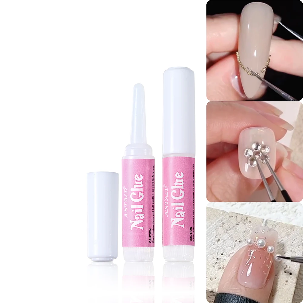 Mini Nail Art Glue Acrylic False Nail Tips Sticky Gel Paste Gem Jewelry Decorations Glue Professional Salon Manicure Tools