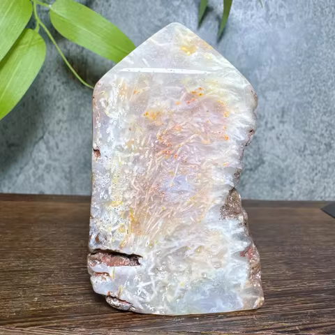 Natural Hair Agate Tower Crystal Quartz Gemstone Mineral Polished Home Decor Geode Energy Stone Gift Room Decoration