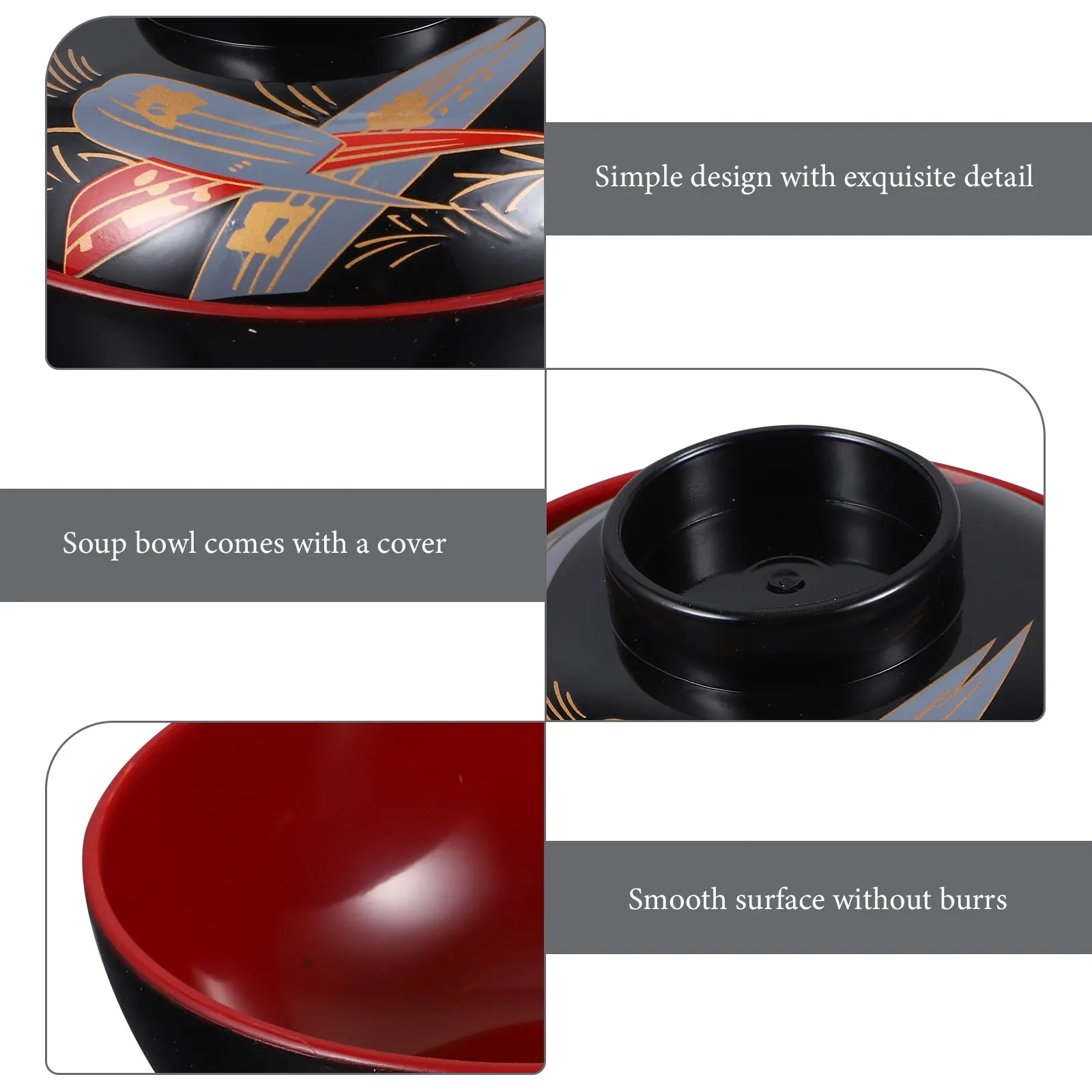 

Lidded Soup Bowl Japanese Style Decorative Rice Bowl With Lid For Home Restaurant Party Use Small Compact Kitchen Bowls With