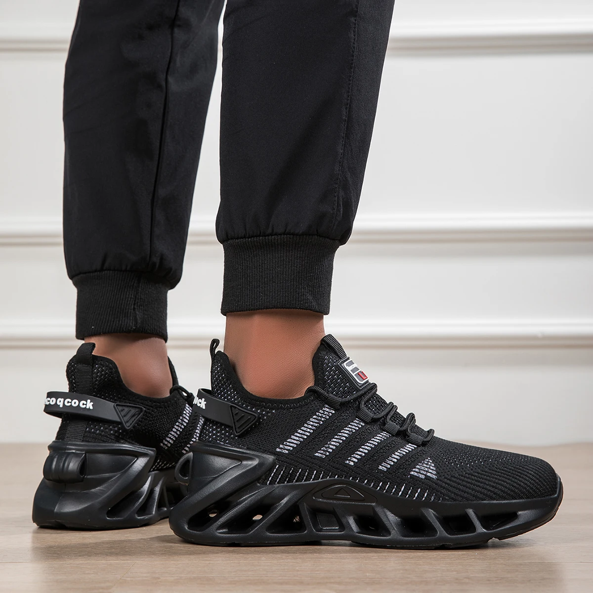 Modische Vielseitige Bequeme Gestreifte Sport-Freizeitschuhe für Herren, Unisex Dickbesohlte Lauf- und Wanderschuhe – Detail 3