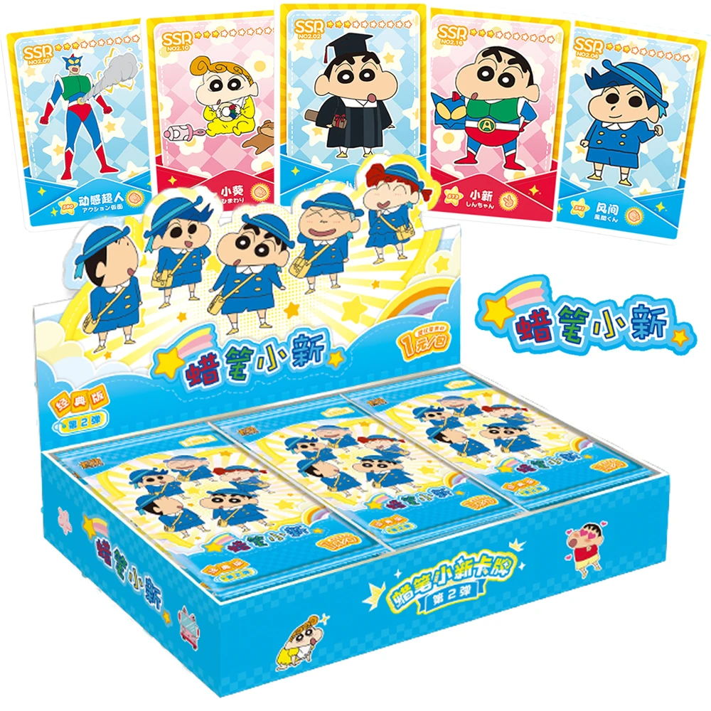 Genuine Crayon Shin-chan Card For Children Family Friendly Cartoon Shinnosuke Nohara‌ Limited Game Collection Card Table Gifts