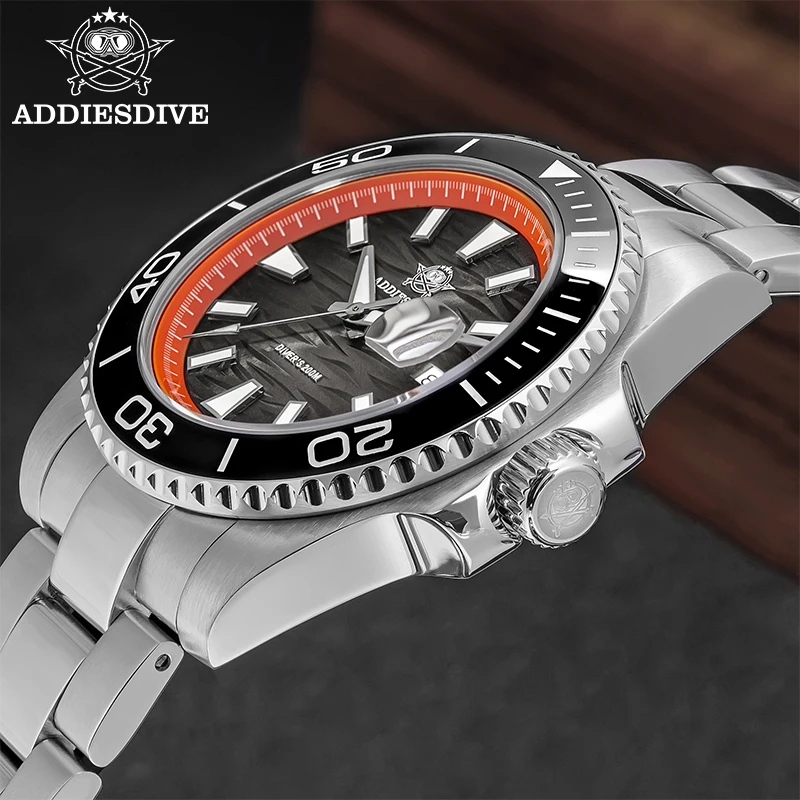 

ADDIESDIVE AD2514 Новые мужские часы 41 мм кварцевые наручные часы для мужчин из нержавеющей стали 316L календарь светящиеся дайвинг 200 м водонепроницаемые