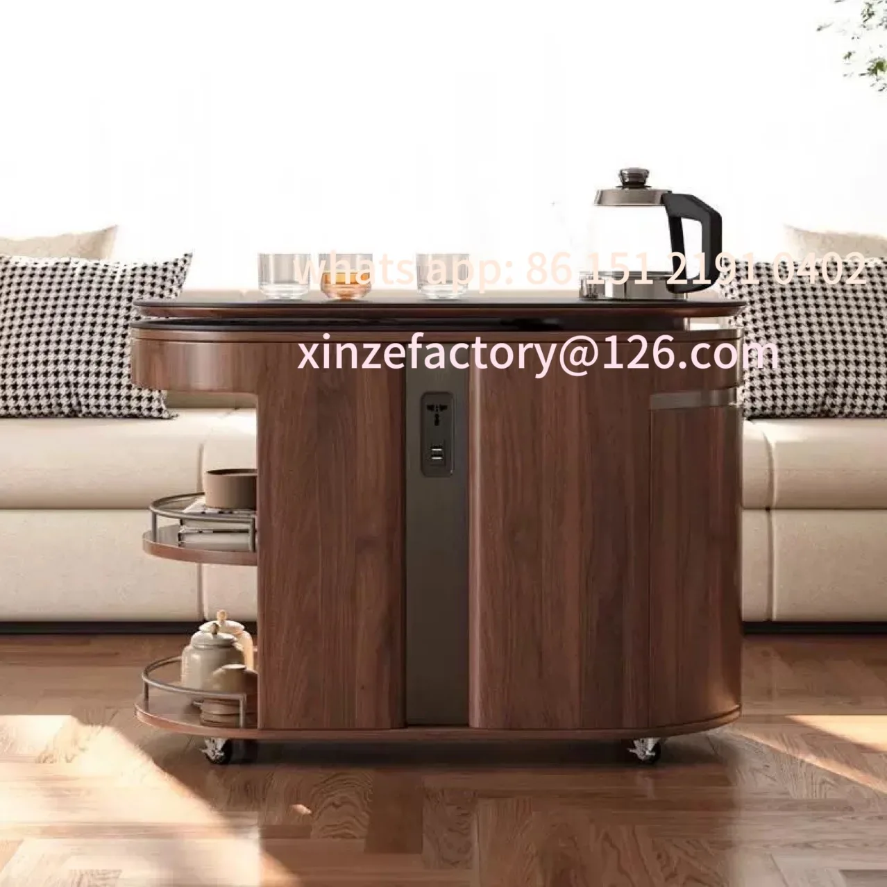 Customizable home study living room tea table tea integrated