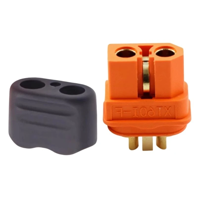 RMWIN-XT60I-F XT60I-Female Waterproof Copper Plated Connector(100Pcs) With Silver Plug Signal Pin
