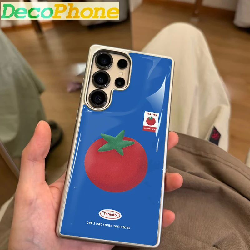 INS RED TomatoEpoxy Handyhülle Sturzsicher FÜR Samsung Galaxy 23/24/25/26 Plus FE ULTRA EDGE