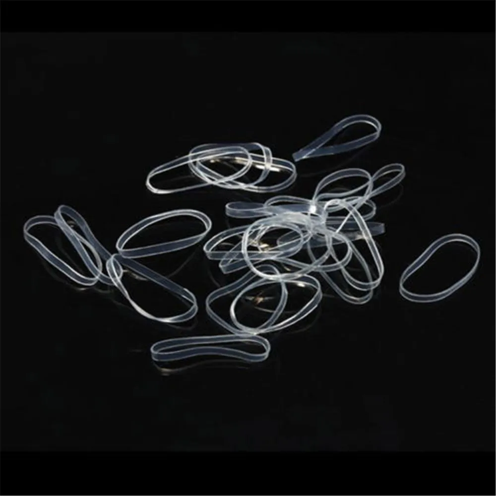 Clear Ponytail 200/500Pcs Ropes Rubber Bands Holder Elastic for Women Girls Bind Tie Holder Hair Accessories Hair Styling Tools