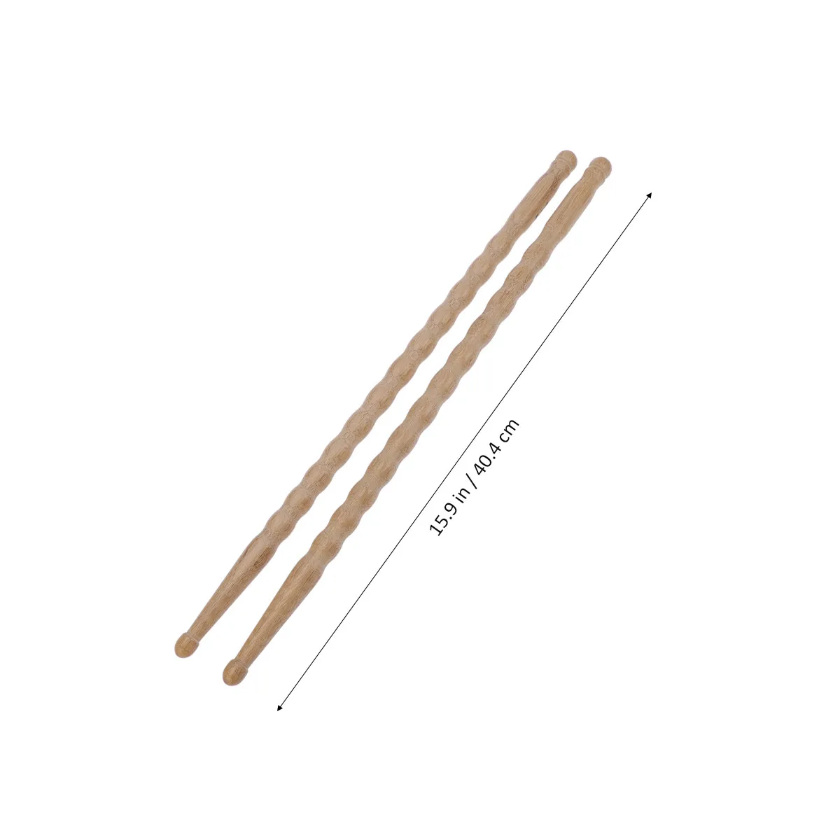 2Pcs Bamboo Drumstick Premium High Toughness Anti-Slip Handle No Paint Drumsticks for Band Practice and Performance