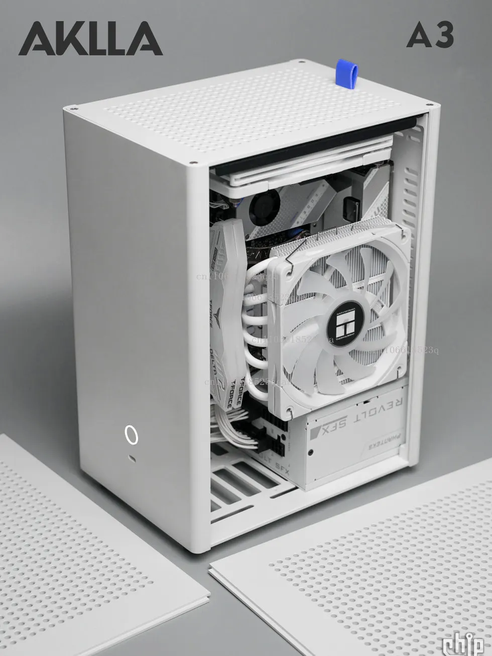 AKLLA A3 ITX Mini-Gehäuse CNC-gefertigt, unterstützt 120 wassergekühlte Gaming-Batterien