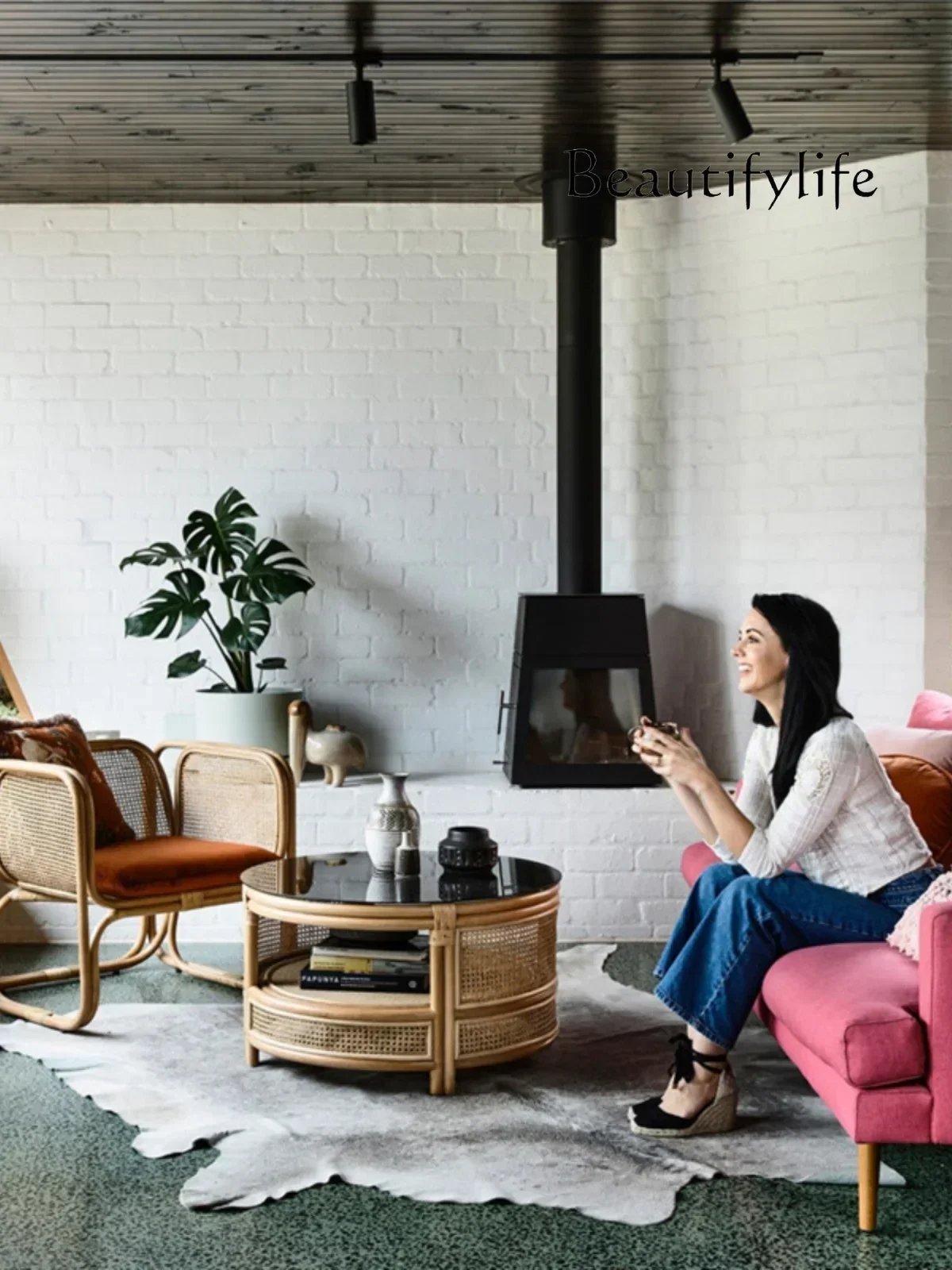 

НОВЫЙ скандинавский ротанговый уличный диван, комбинированный B & B, балконный стул из ротанга, ленивая гостиная, домашний простой одиночный стул для отдыха