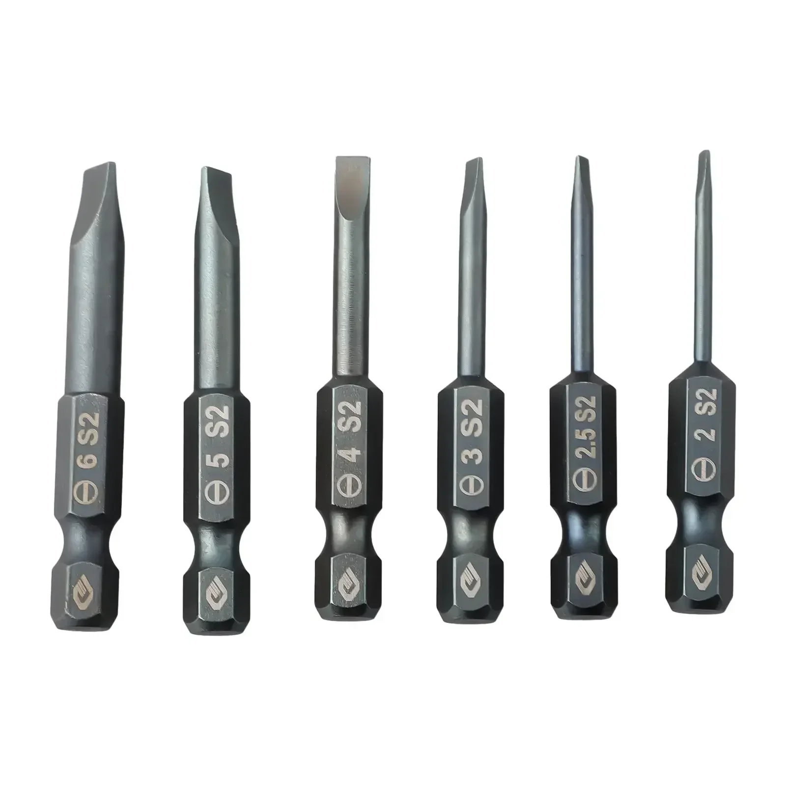 1pc 50mm Slotted Screwdriver Bit Alloy Steel Flat Head Magnetic Slotted Screw Driver Bit SL2.0-SL6.0 Screwdriver Drill Bit Tools