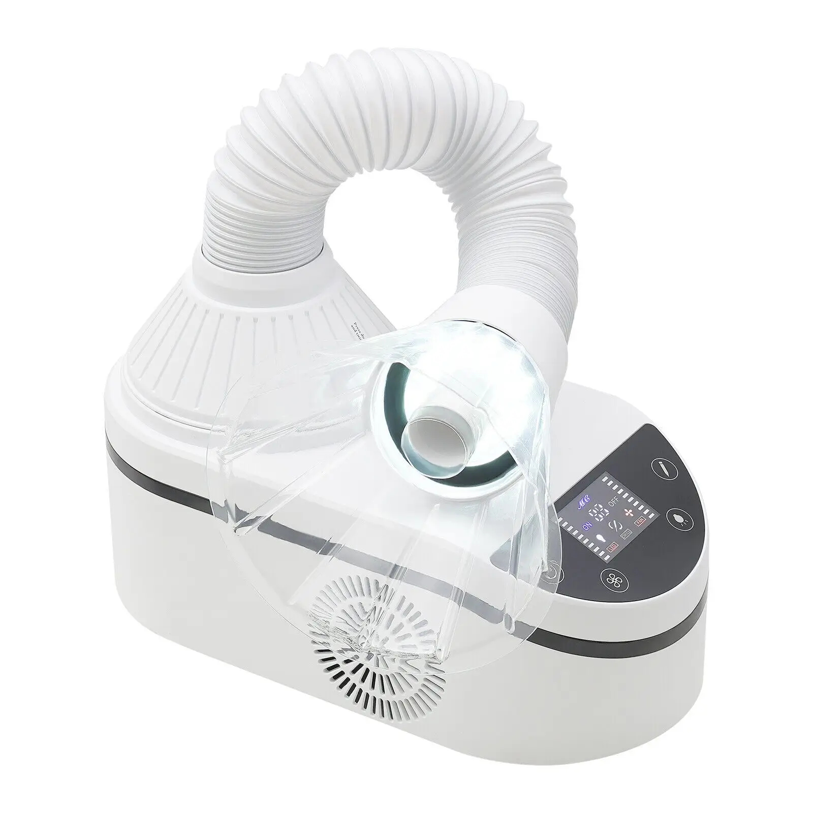 Nail Dust Collecting Machine,Nail Dust Collector W/ Reusable Filter Vacuum Fan Vent Dust Collector,Dust Hose Cover,Led Spotlight