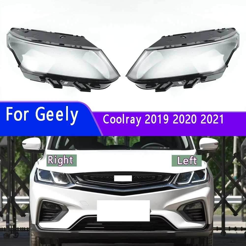 

For Geely Coolray 2019 2020 2021 Low Headlight Cover Transparent Headlamp Lamp Shell Lens Replace Original Lampshade Plexiglass