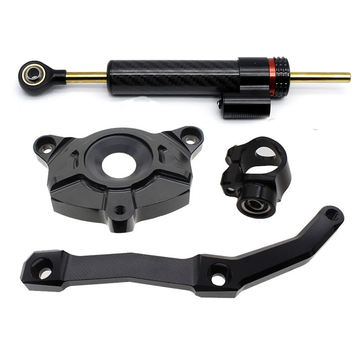For Kawasaki Z1000 2010 2011 2012 2013 CNC Motorcycle Fiber Carbon Steering Damper Mounting Bracket Support Kit Accessories