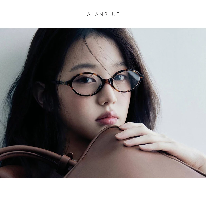 

High Quali Alanblue SMU04Z Bookworm Sle Flat Top Glasses Frame in Tortoll Color Retro Oval ape for Optical Glasses