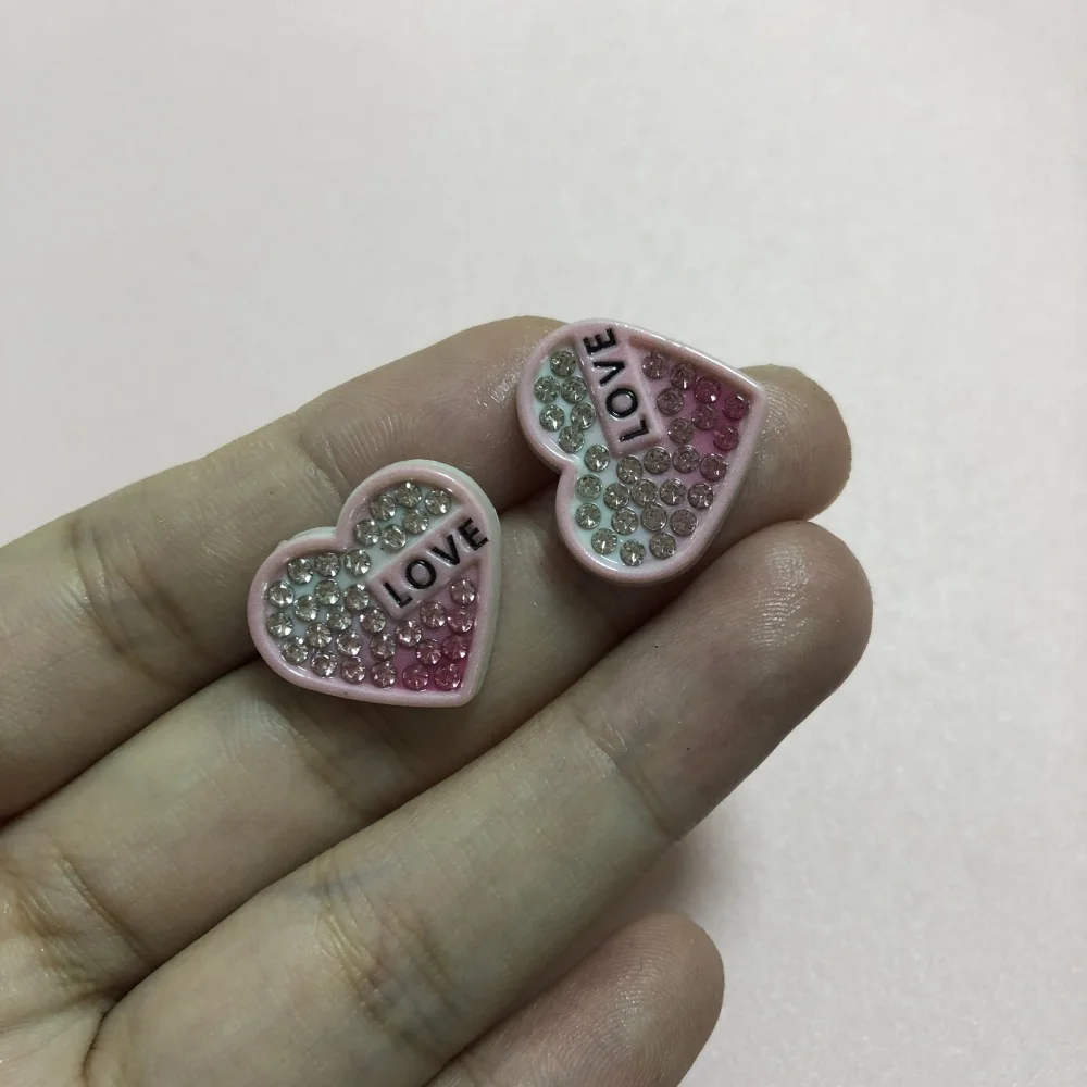 10 pçs gradiente vermelho rosa azul amarelo roxo amor strass cinco pétalas flor arco resina plana volta encantos lixo caso do telefone decoração