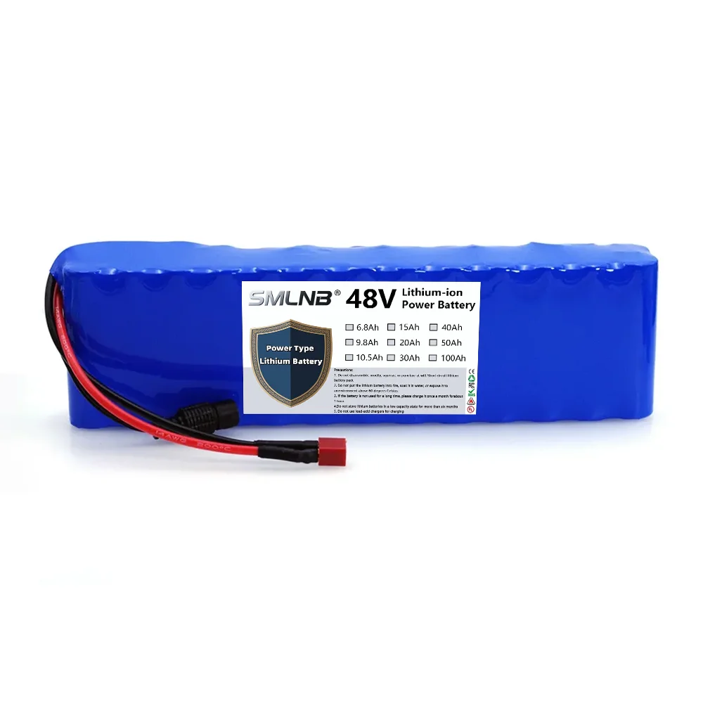 Enhanced version 48V 10AH ​​13S2P Lithium Ion Battery Pack with BMS -250W To 1000W Electric Vehicle Power Supply 54.6V Charger