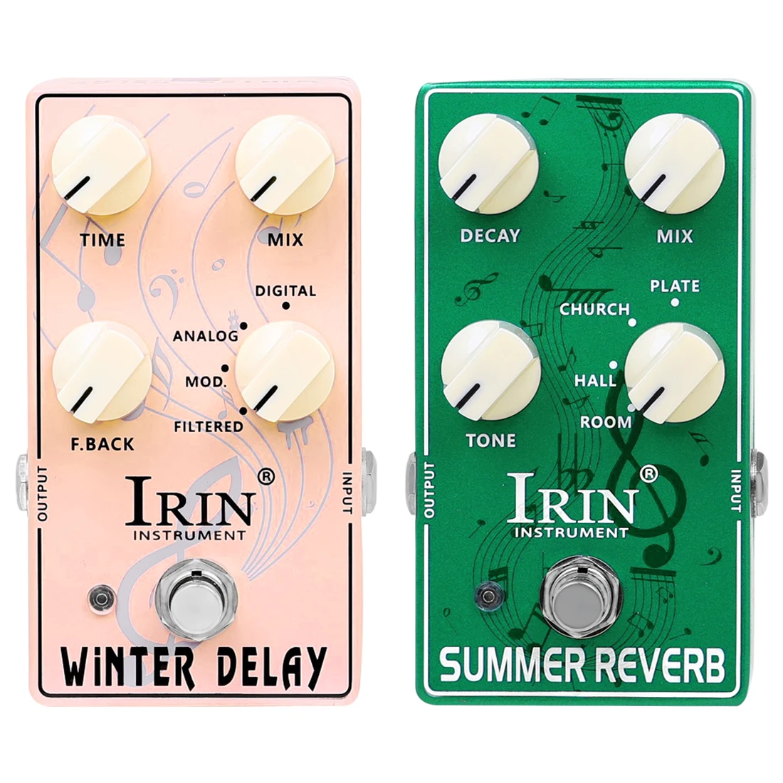 IRIN تأثير الغيتار دواسة جوقة/Overdrive/تشويه/تأخير/واه/Reverb دواسة صحيح تجاوز أجزاء الغيتار الكهربائي وملحقاتها