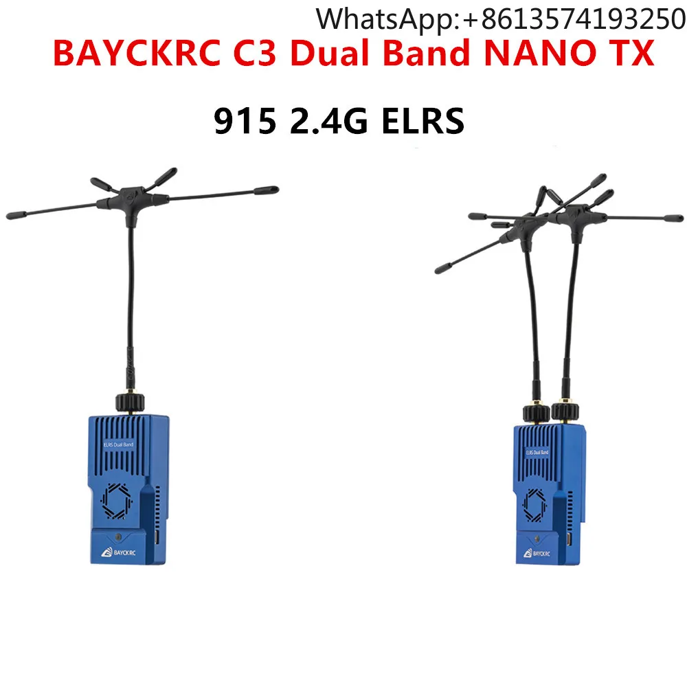 

BAYCKRC C3 ExpressLRS 915 2.4G Dual Band Gemini NANO TX ELRS module For RC Transmitter Parts