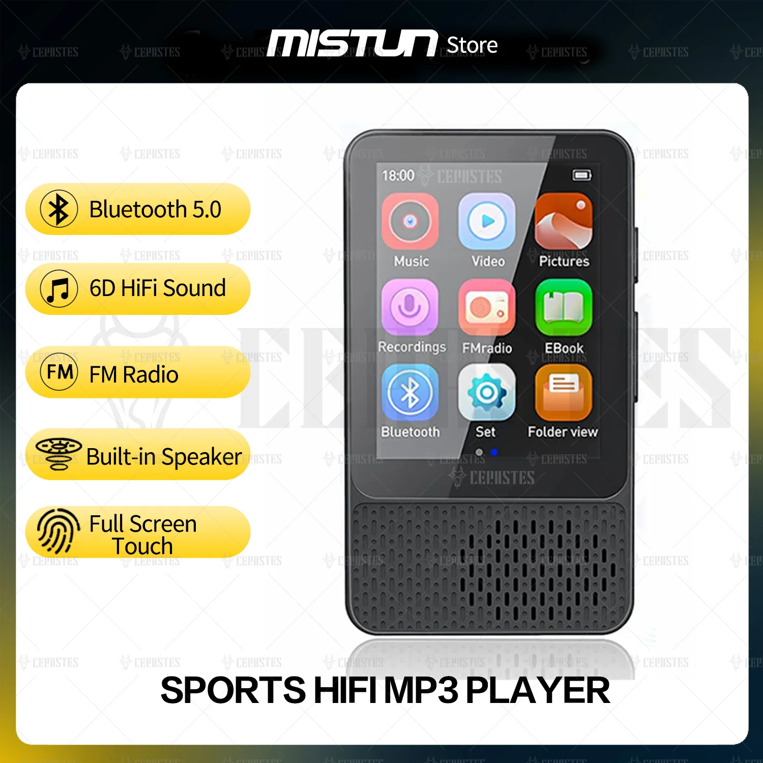 

New MP3 Player Bluetooth 2.4”Full Touch Screen Lossless HiFi Music Walkman Portable Sports Mp4 Video Player FM/Speaker/Recorder