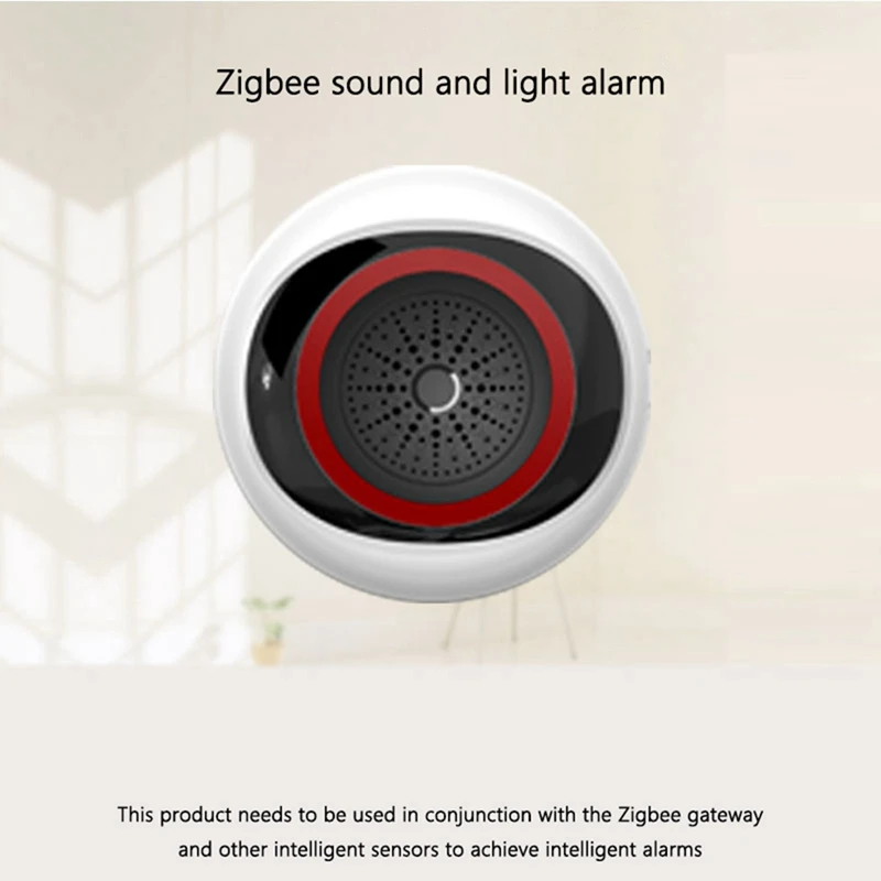 1 PCS Plastic Zigbee Wireless Audible And Visual Alarm Large Decibel 100DB Sound For Smart Home