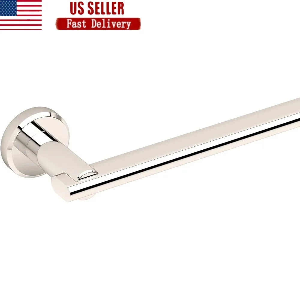 

Wall Mounted Towel Bar Polished Nickel Single Towel Holder Metal Bathroom Hardware Kit Easy Installation Home Contractor